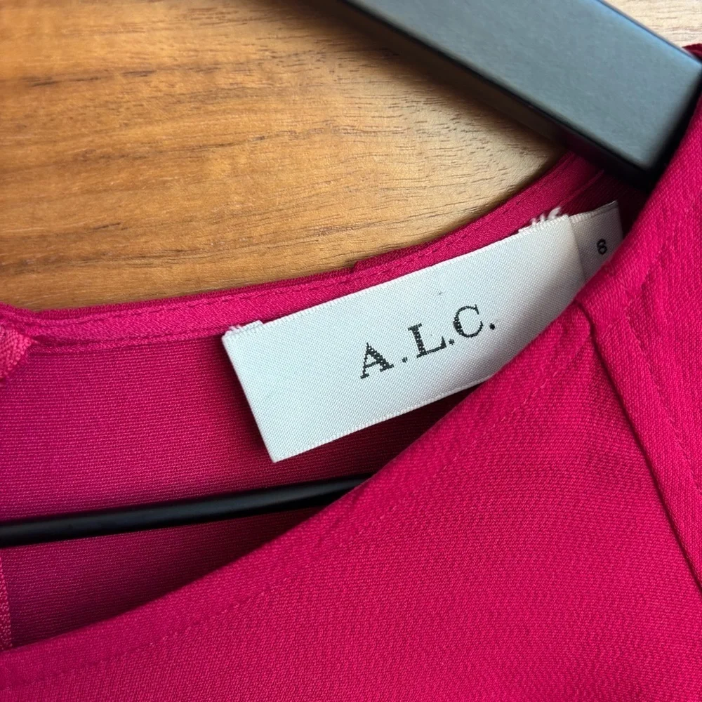 A.L.C Renton Magenta Puff Sleeve‎ Sheath Mini Dress, Size 8